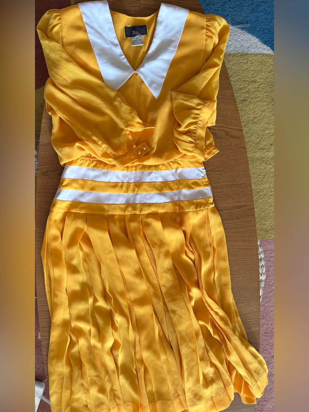 Vintage Liz Petites Inc. Yellow Midi Dress SZ 6 Perfect for Day Dates
